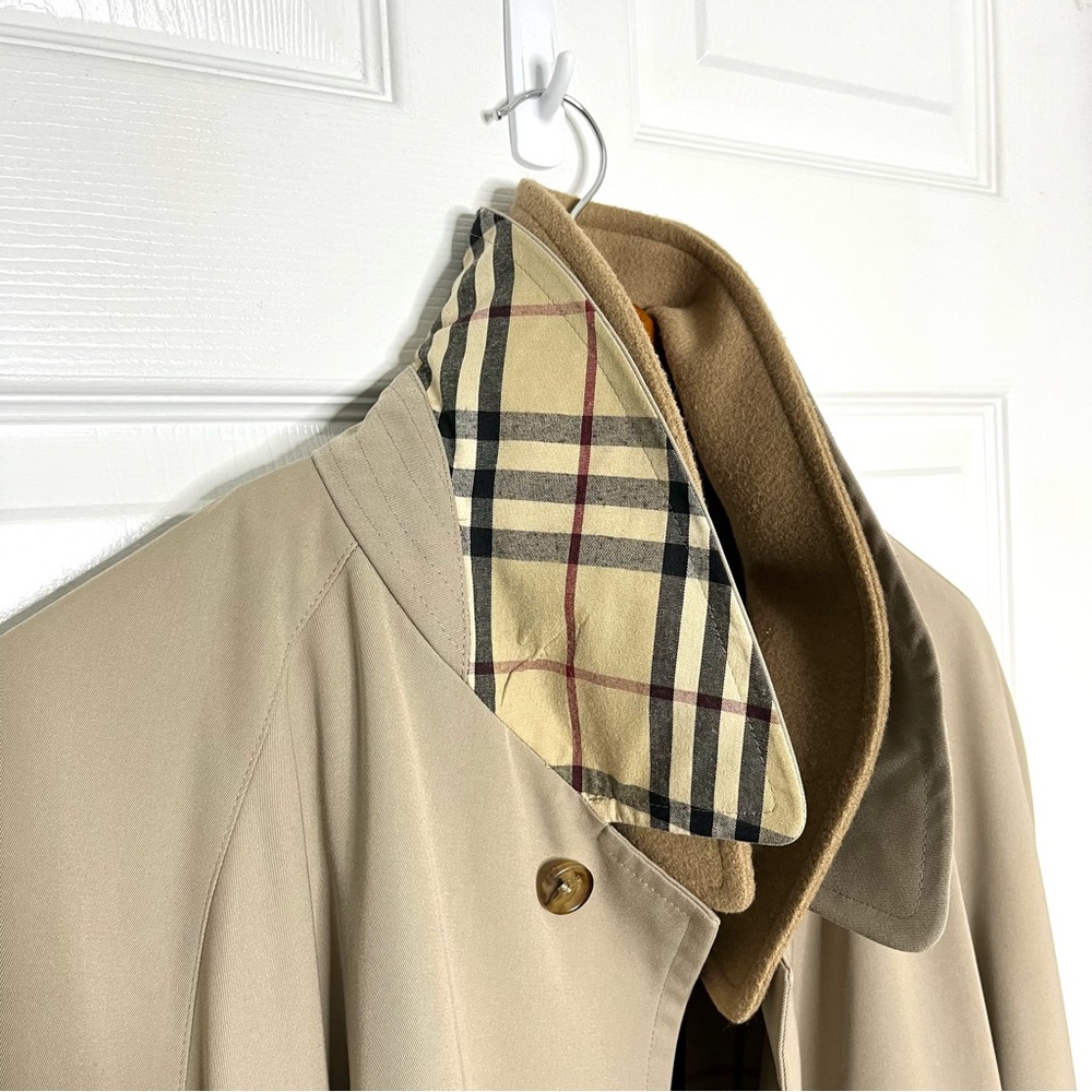 Burberry Men’s Mens Camden Trench Coat Jacket Wool Tan Long Belt Belted 46 XL - Picture 8 of 16